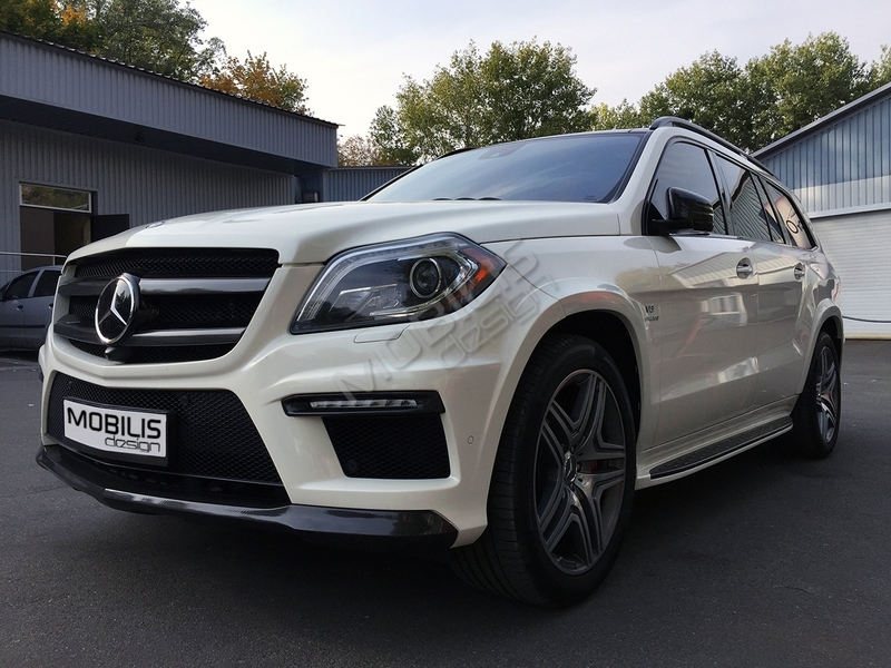 Mercedes-Benz GL63 2014 - замена хромированных элементов на карбон