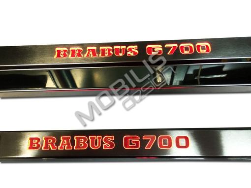 Накладки на пороги с подсветкой Mercedes-Benz G-Class w463 Brabus G700